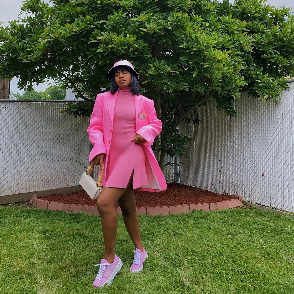 Zara pink turtleneck knit dress - Picture 8 of 10